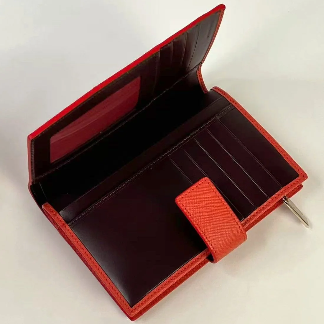 Patek Philippe Red Saffiano Leather Wallet – Calatrava Logo Luxury